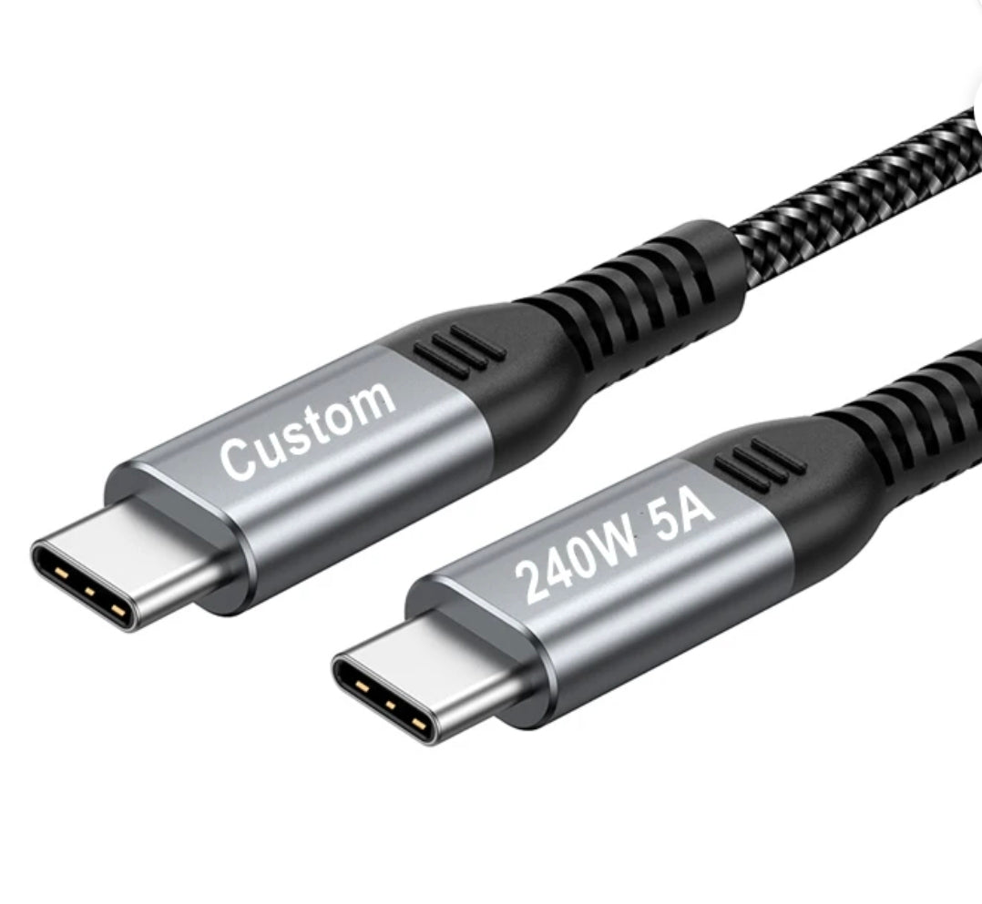 Câble USB-C Tressé 1m Charge  Rapide - Noir