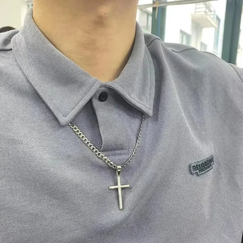 925 Sterling Silver Cross Necklace for Men Women 5mm Stainless Steel  Durable Cuban Crucifix Pendant Necklace Jewelry