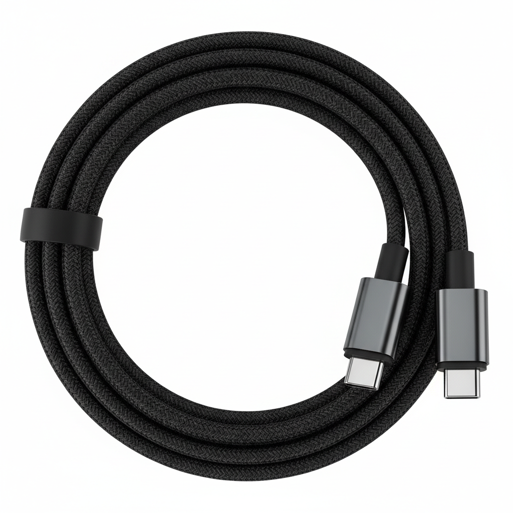 Câble USB-C tressé noir